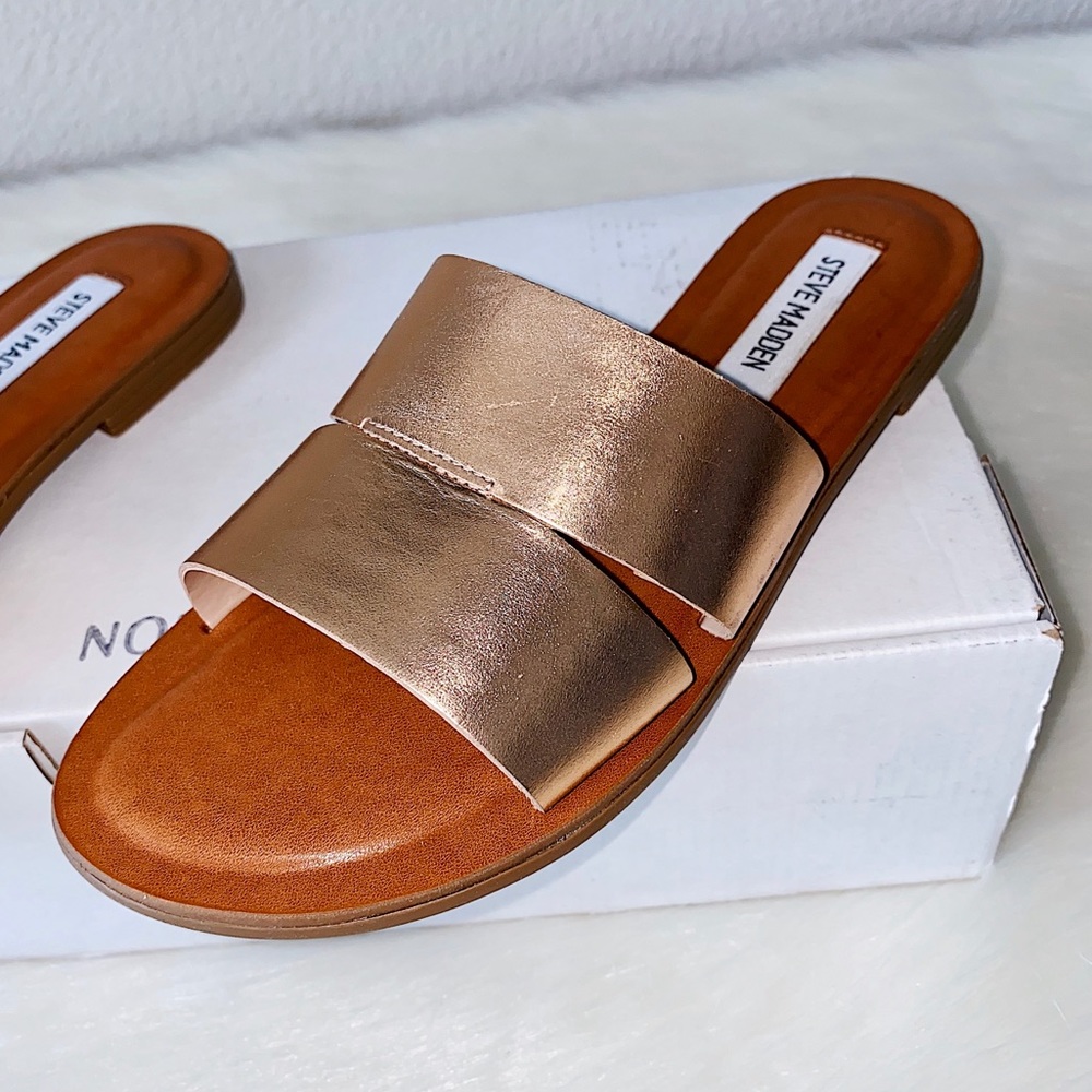 ✨New STEVE MADDEN Alexandra Slides Rose Gold - Picture 5 of 8